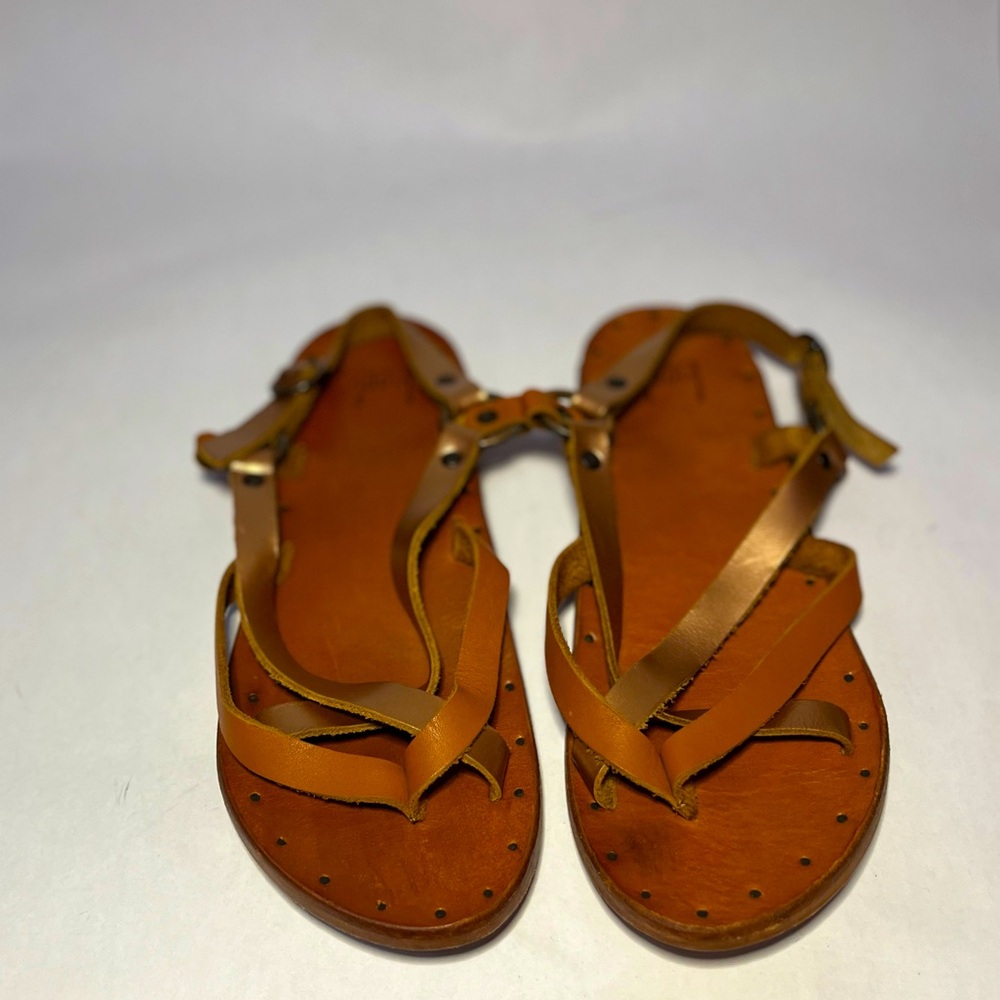 Beek Brown and gold sandals.  Good quality.